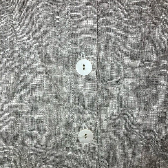 Women’s Small Full Button Flax Linen Shirt - Picture 3 of 3